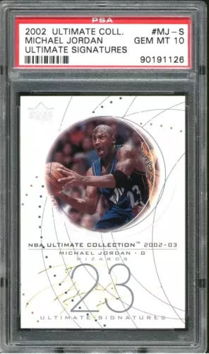 Michael Jordan 2002 Ultimate Signatures Auto PSA 10 Gem Mint Low Pop Report