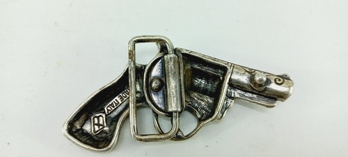 Vintage Emporio Armani Belt Buckle Made in Italy EA Revolver Buckle Engraved - Picture 12 of 17