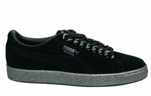 Puma Daim Classique x Chaîne en Cuir Noir à Lacets Baskets Homme 367391 01  | eBay
