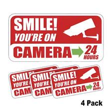 4 pack Smile you're on camera stickers Decal