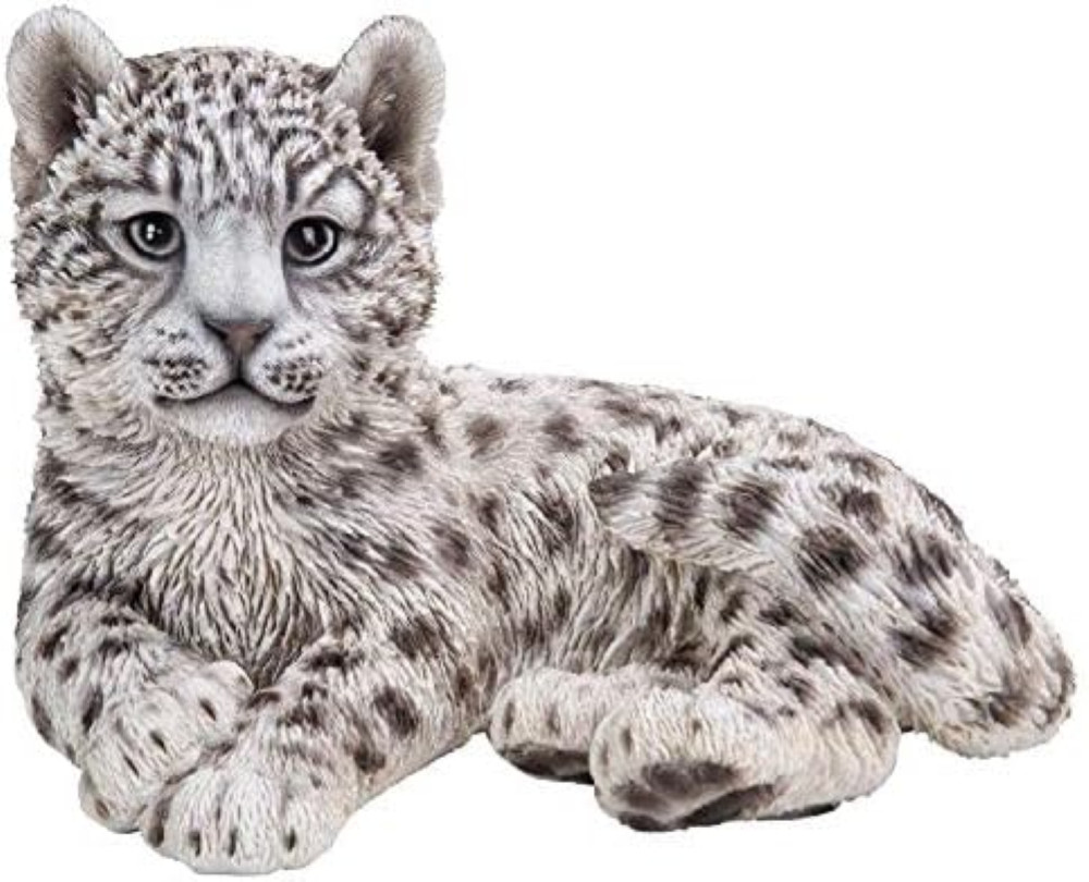 Statua Cucciolo Leopardo delle Nevi Vivid Arts Taglia B - Decor Casa