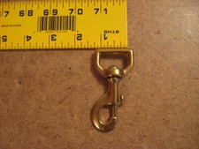 1" 017 Solid Brass Square Eye Swivel Snap Hooks Pack Of 2 