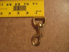 1" #017 Solid Brass Square Eye Swivel Snap Hooks (Pack Of 2)