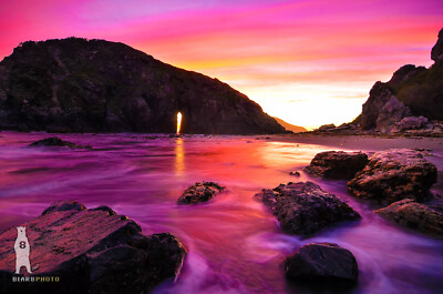 Arch Rock Sunset at Harris Beach - Oregon Coast Photography, PNW Wall Art Prints