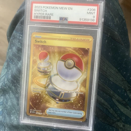 2023 Pokémon Mew EN-151 Switch Trainer Hyper Rare  FULL ART #206 PSA 9
