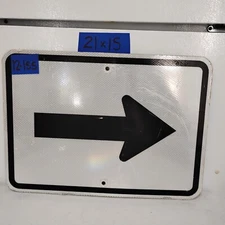 Authentic Road Traffic Street Sign Arrow Right/Left 15"x21" 12-155