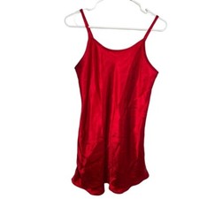 Vintage Gilligan O Malley Women s Size Small Nightie Slip Dress Red Scoop Neck