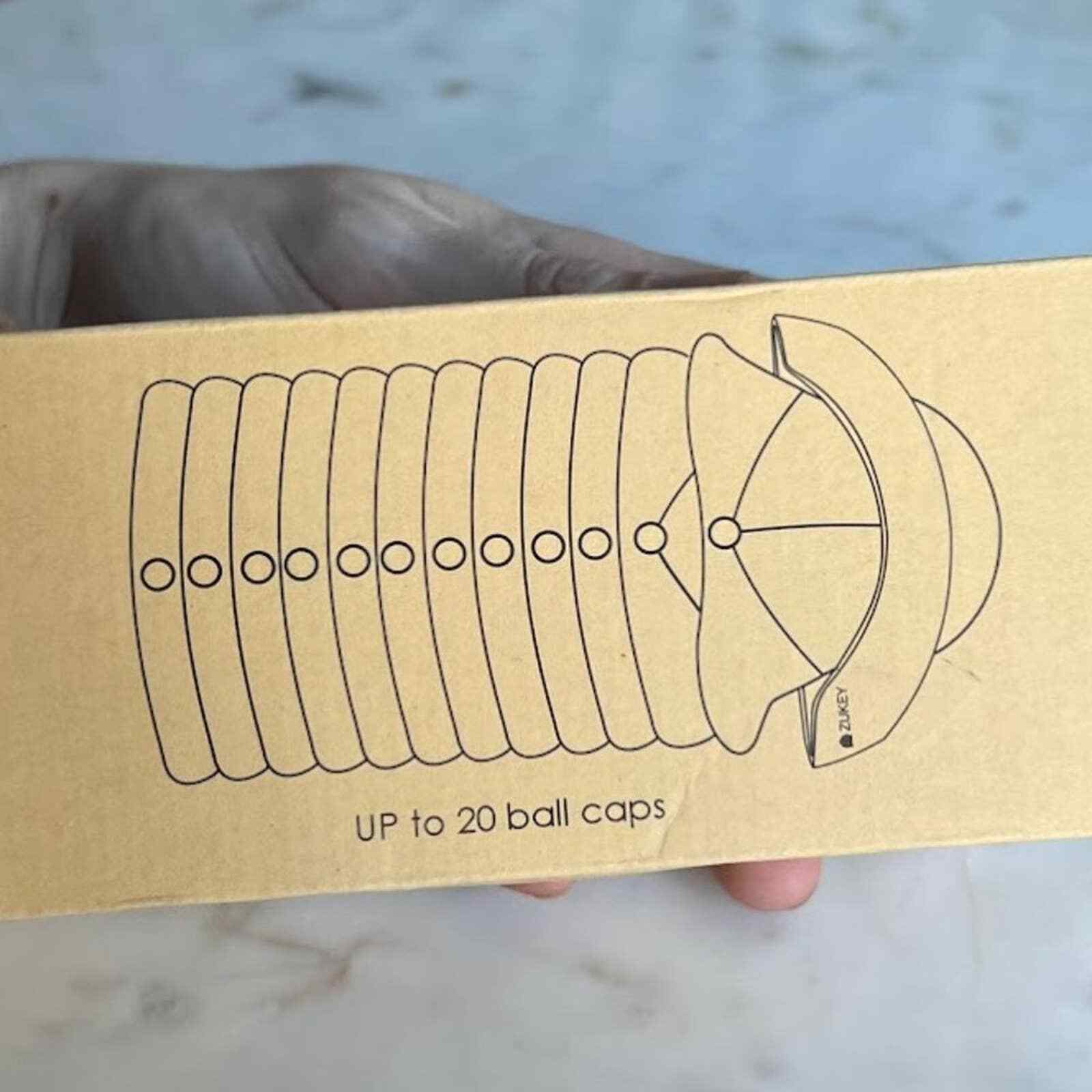 ZUKEY Wall Mount Hat Rack for Ball Cap Storage, SpaceSaving Hat Holder