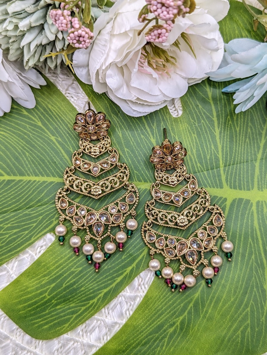 indian dull mehndi polish jewellery earrings for gift and Special