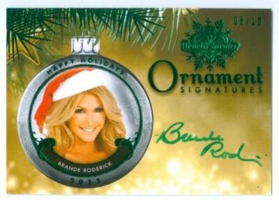 BRANDE RODERICK "GREEN ORNAMENT AUTOGRAPH /10" BENCHWARMER PAST
