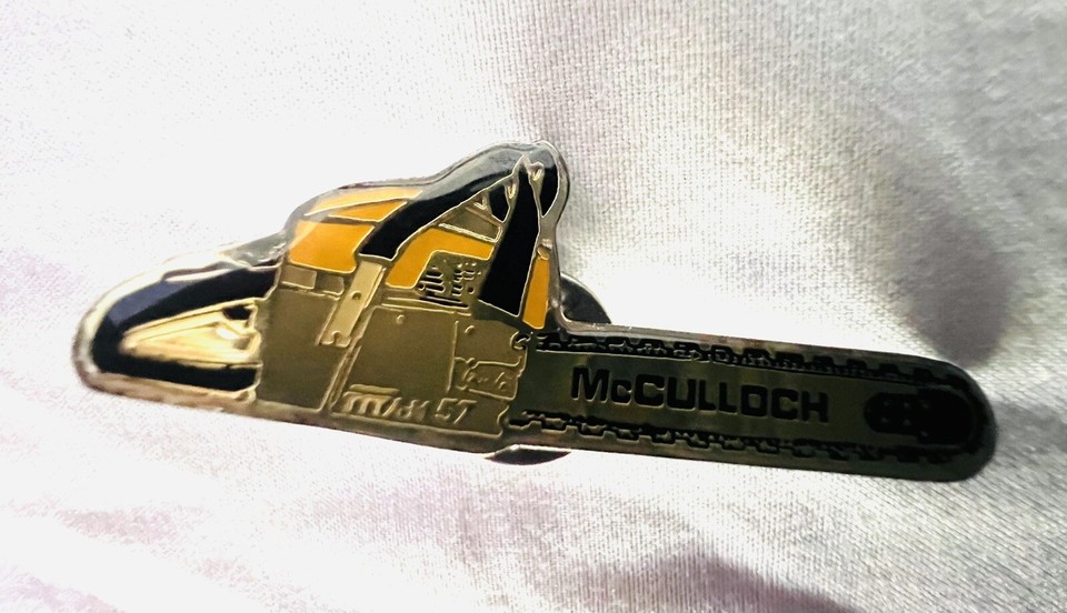 Vintage MCCULLOCH CHAINSAW CHAIN SAWS Advertising Pin eBay