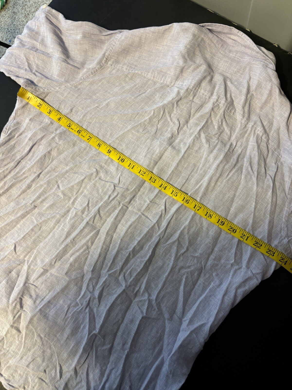 Men's MICHAEL KORS Purple Linen Blend Size XL Button Front Shirt thumbnail 7