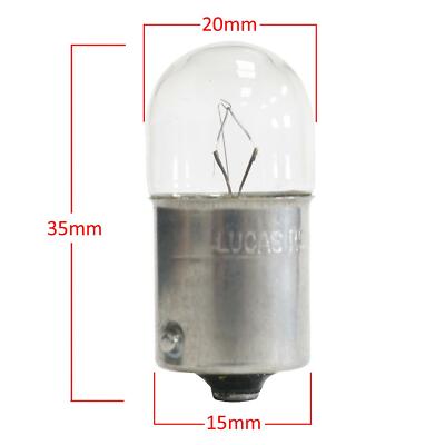 Lucas LLB207 Clear Bayonet Fit 12V Side Light Bulb, 5W R5W BA15S - Foto 10