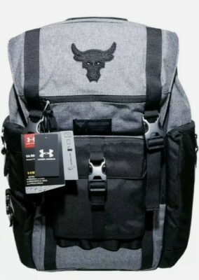 Under Armour Project Rock Regiment Backpack Grey 1325331-040 UA Laptop bag 