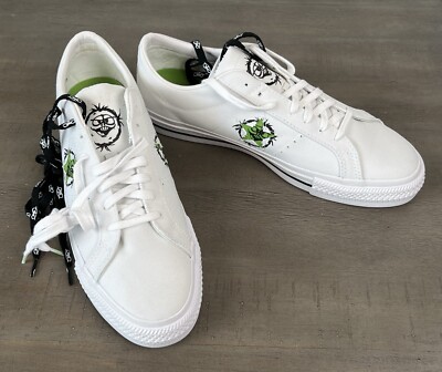 Converse One Star Pro Ox Monster Airbrush CONS White Shoes 