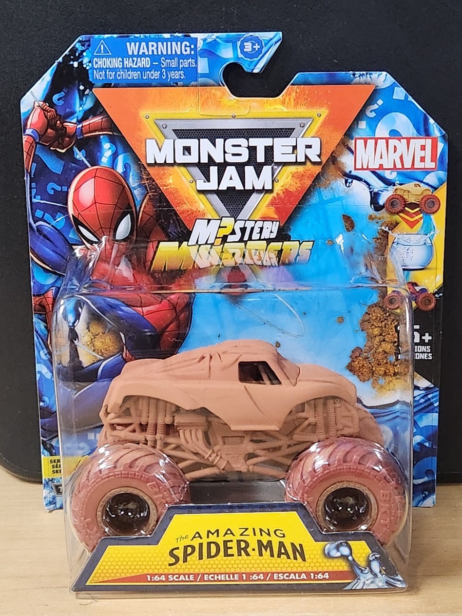 Spiderman MONSTER JAM Marvel MYSTERY MUDDER Truck 2024 1/64 Spin
