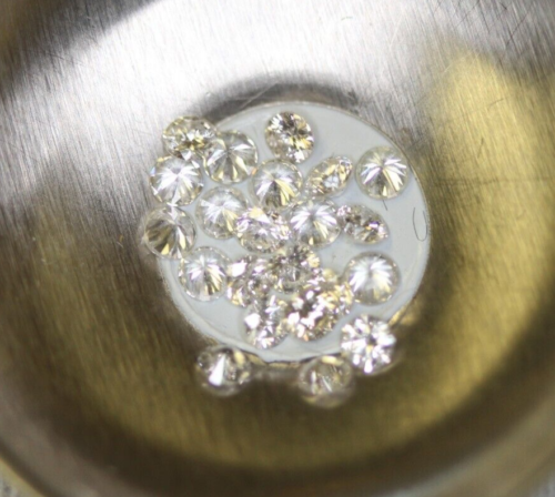 Gefiltert 22 SET x 0,05 ct appx natürliche runde Diamanten 1,00 ctw KEIN MÜLL 2,3-2,4 mm - Bild 1 von 2
