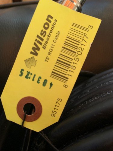 Wilson 951175 75 ft. RG11 Cable with F Connectors (F-male - F-male) NWT - 第 2/4 張圖片