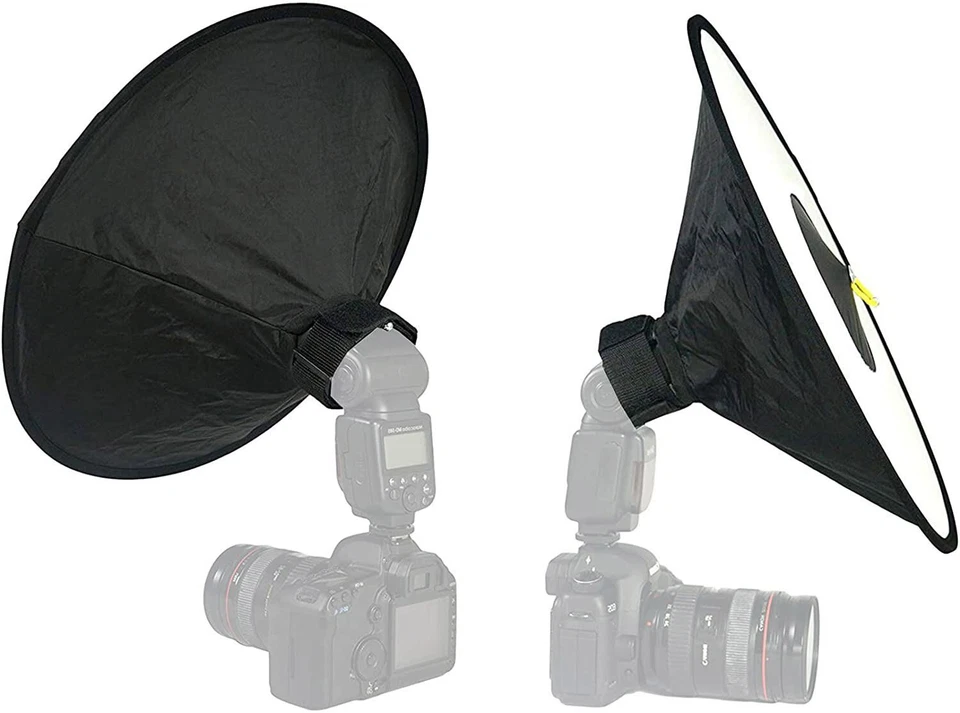 44cm Easy-fold Round Flash Softbox Diffuser Reflector for Nikon Pentax Speedlite - Image 2 of 4
