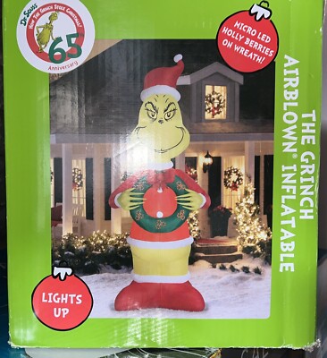 11.5” GIANT Airblown Christmas Lighted Yard Inflatable Grinch Led ...