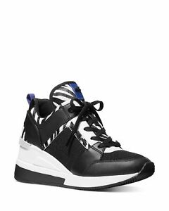 Michael Kors MK Women's Georgie Trainer Mesh Sneakers Shoes Zebra Print