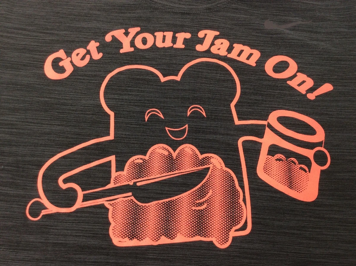Nike Charcoal Get Your Jam On Toast Jelly Mens Medium Short Sleeve