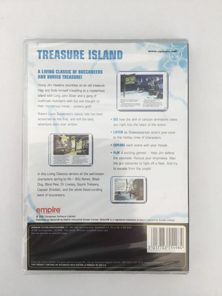 Treasure Island [interactive talking storybook] (PC CD-Rom)  - Factory Sealed - Image 2 of 2