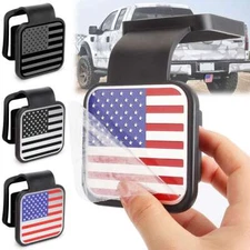 2" USA Flag Hitch Receiver Cover Tow Trailer Tube Plug Cap 4-Way Flat Insert NEW