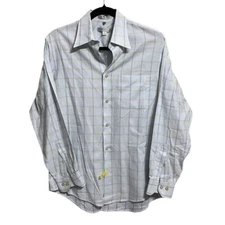 Geoffrey Beene Men's Wrinkle-Free Plaid Dress Shirt 55% Cotton/45% Polyester S