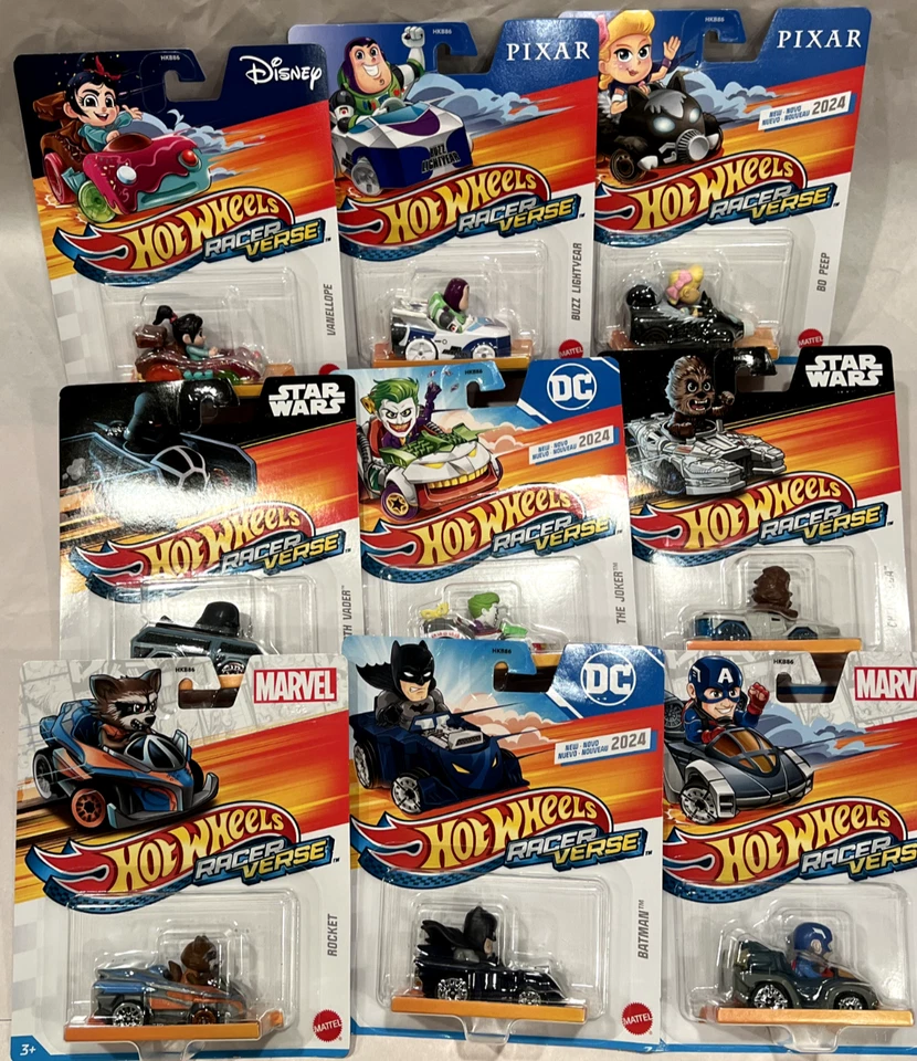 Hot Wheels Racer Verse DISNEY- ELSA,STITCH MOANA BUZZ LIGHTYEAR, ScoobyDoo +MORE - Image 3 of 3
