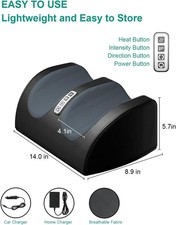 Roller Deep Foot Massager Machine with Heat Shiatsu Tissue Gift Christmas Travel