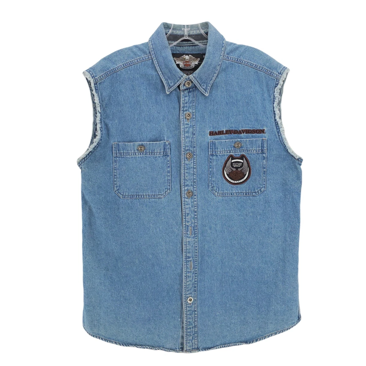 Preços baixos em Brim Harley-Davidson Camisas sem mangas Casual