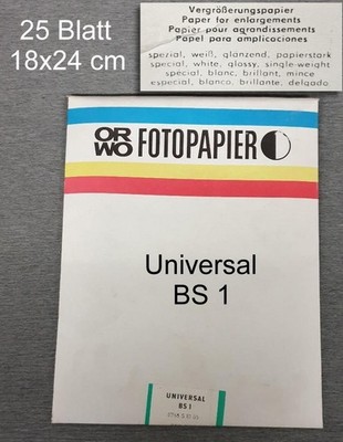 25 Blatt DDR Fotopapier ORWO BS 1 Vergrößerungspapier 18x24 cm, ungeöffnet