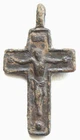 Ancient Old Catholic Bronze Cross Crucifix (Y26-09-04)
