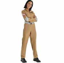 Ghostbusters Womens Adult Costume Tan Jumpsuit Outfit Size Med 6-8 45 