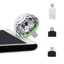 USB Party Lights Mini Disco Ball,Led Small Magic Ball Sound Control DJ Stage ...