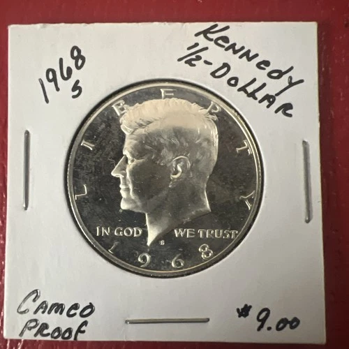 1968-S Kennedy Half Dollar Proof – 40% Silver Cameo