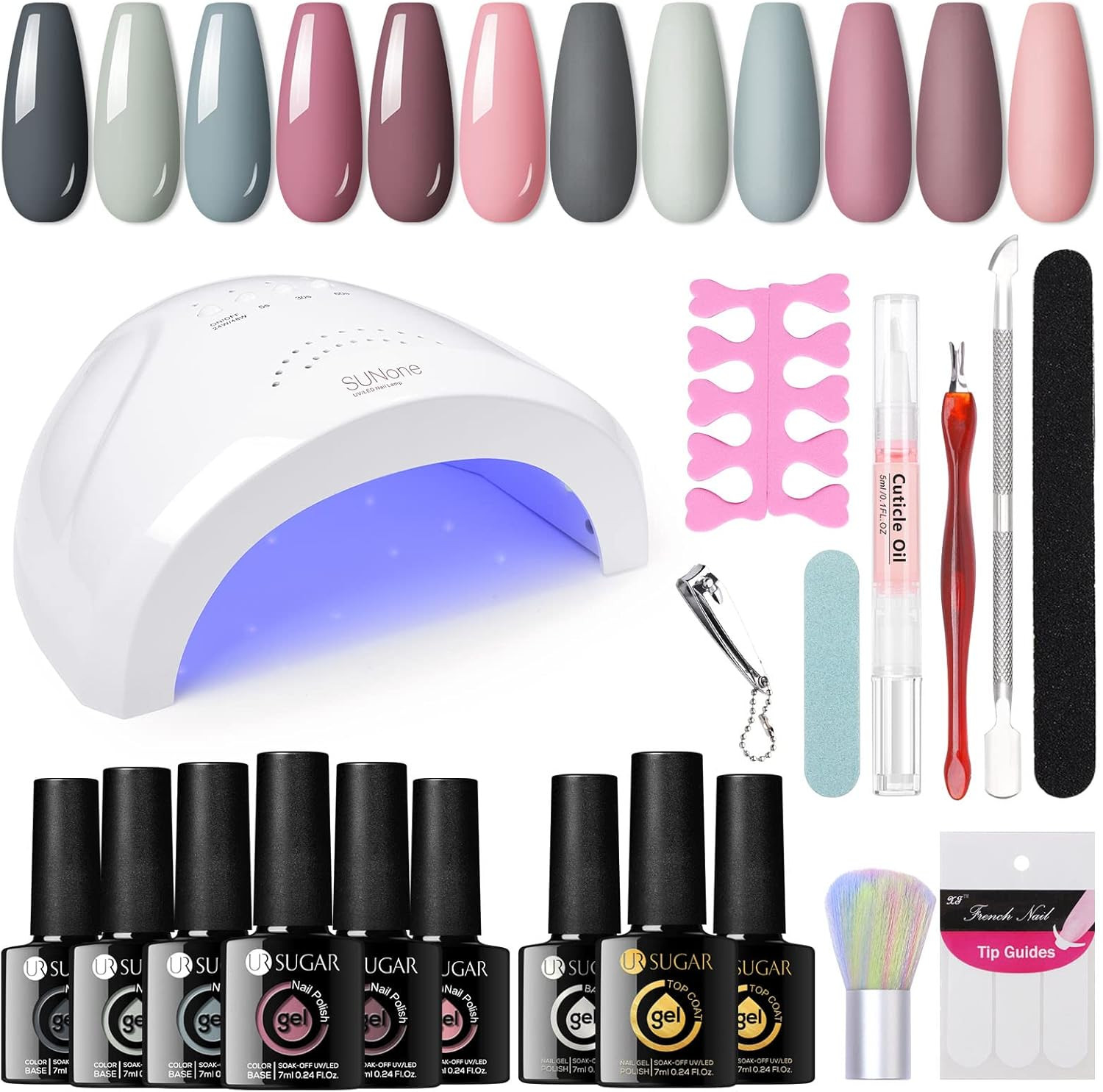 Set Unghie Gel Completo 48W: Kit Ricostruzione e Smalto Alta Durata