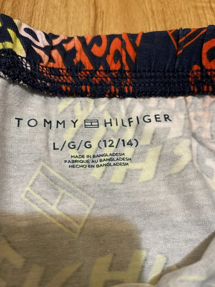 Leggings femininas Tommy Hilfiger tamanho: G (12/14) multicoloridas novas com etiquetas - Imagem 3 de 4