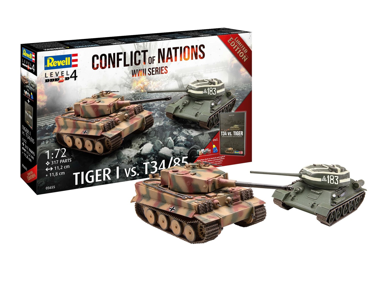 Revell Gift Set 05655 Conflict of Nations Series 172 Scale Unbuilt Plastic Mode 10190₽