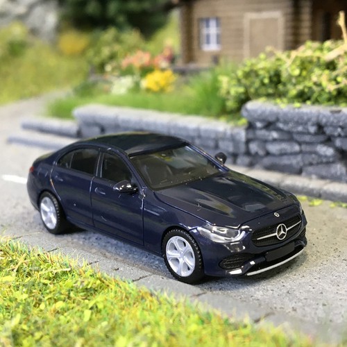 Mercedes Benz, Classe C, bleu foncé - HERPA 421003-003 - HO 1/87 | Zustand: Neuf