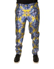 Dolce & Gabbana Multicolor MajolicaSilk Skinny Men's Pants Authentic