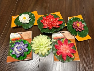 New! Floating Lily Pads For Ponds 6 Varies Colors And Sizes