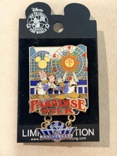 Disneys California Adventure 5th Anniversary Paradise Pier Pin Donald & Daisy