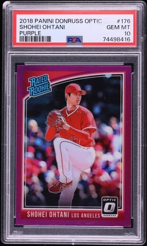 2018 Panini Donruss Optic - Rated Rookie Variation Shohei Ohtani #176 Purple...