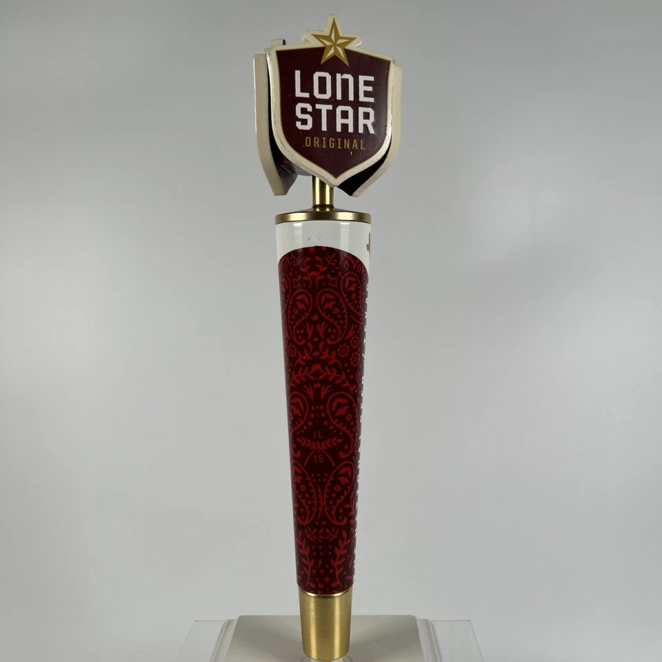 Lone Star Beer Brewing Co, 3 sided topper Lone Star State Beer Tap Handle 11.75" - Image 2 of 4