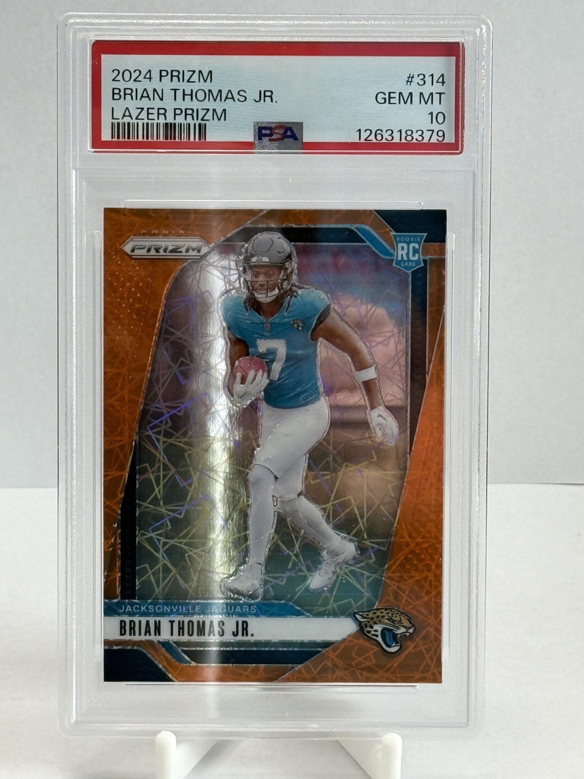 2024 PANINI PRIZM LAZER PRIZM #314 BRIAN THOMAS JR. ROOKIE RC PSA 10