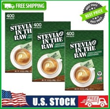 3 Box Stevia in The Raw Zero Calorie Sweetener, Sugar Substitute,Vegan,400Ct Box