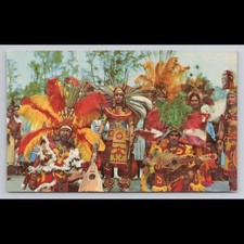 Vintage Mexico City Postcard 1964 Posted Aztec Dancers Scenic Collectible View