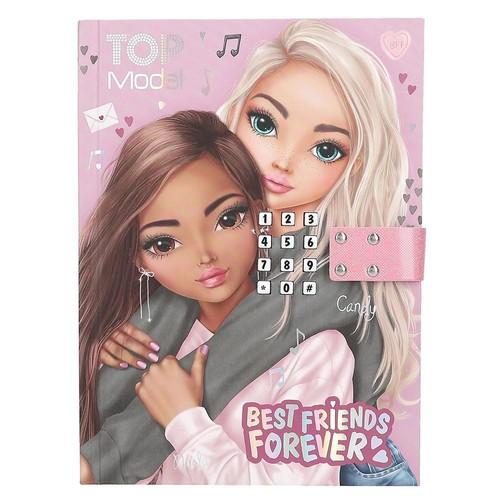 Agenda TOPModel My BFF Con Candado Numérico Y Melodía, 80 Páginas Ilustradas En Rosa, Para Niñas Creativas